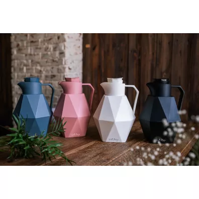 Vialli Design Termos z wkadem szklanym GEO grafitowy 27503 1 l