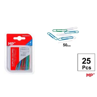 Mp Main Paper Spinacz biurowy kolorowe 50mm