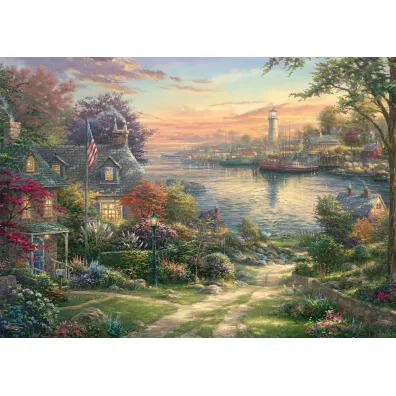 Puzzle 1000 Thomas Kinkade Port w Nowej Anglii/USA Schmidt