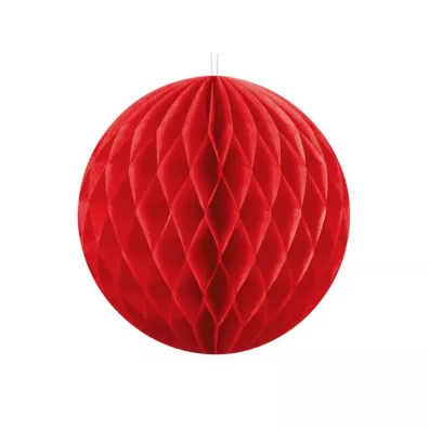 PartyDeco Kula bibu�owa czerwony 10cm