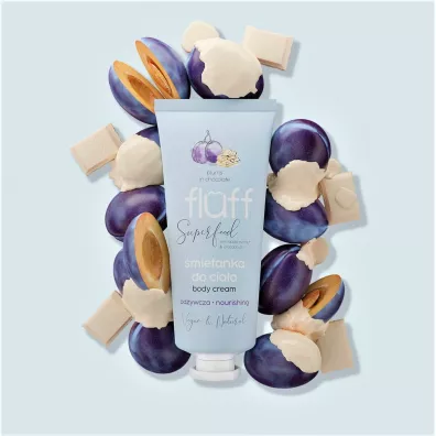 Fluff Body Cream �mietanka do cia�a od�ywcza �liwki w Czekoladzie 150 ml
