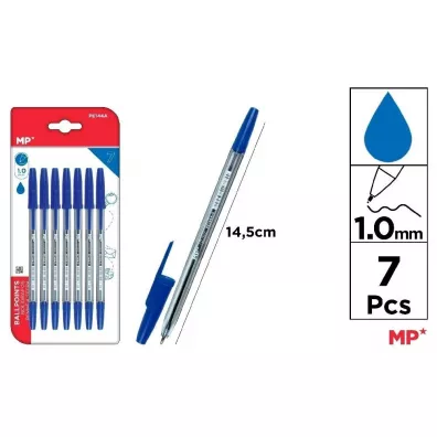 Mp Main Paper D�ugopis MP 1.0mm blister niebieski 7 sztuk