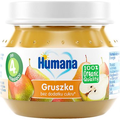 Humana Deserek gruszka po 4. miesiącu 100% Organic Quality 80 g Bio