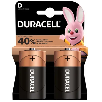 Duracell LR20 D MN1300 alkaline batteries 2 pcs.
