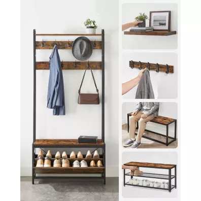 Songmics Wieszak z zamykan szafk na buty loft