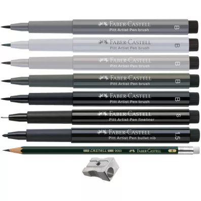 Faber-Castell Zestaw startowy Pitt Artist Pen + akcesoria