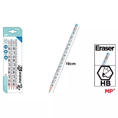 Mp Main Paper O��wek z gumk� HB Panda 4 szt.