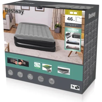 Materac dmuchany szary 203 x152 x46cm Bestway