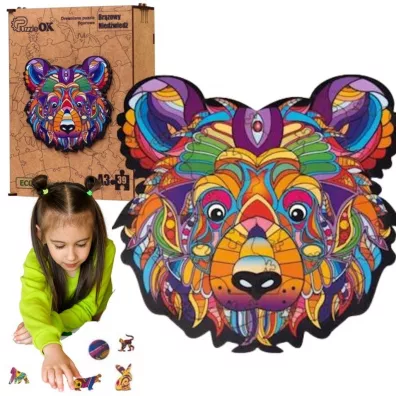 Puzzle drewniane eko 39 el. Br�zowy nied�wied� A3 Maksik