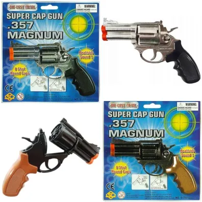 Pistolet na sp�onk�, metalowy - mix Pisarek