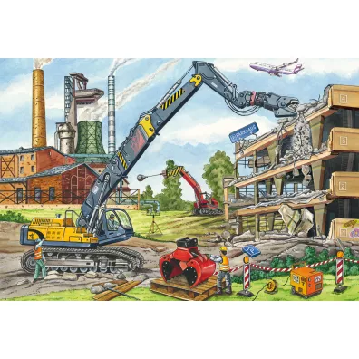 Puzzle 3x48 el. Pojazdy budowlane Schmidt