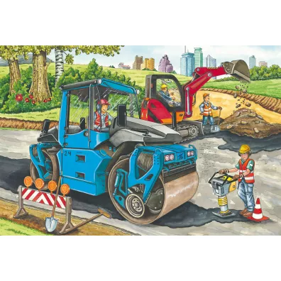 Puzzle 3x48 el. Pojazdy budowlane Schmidt