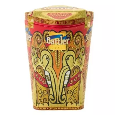 Battler Herbata czarna cejlo�ska z truskawk� i z aromatem �mietanki w puszce 100 g