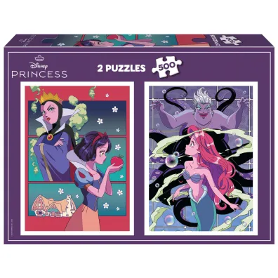 Puzzle 2x500 el. Kr�lewna �nie�ka / Ma�a Syrenka Educa