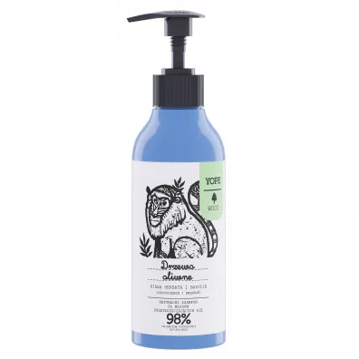 Yope Naturalny szampon do wosw przetuszczajcych si Drzewo Oliwne Biaa Herbata i Bazylia 300 ml