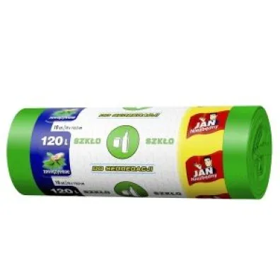 Jan Niezb�dny Worki do segregacji �mieci zielone - szk�o 120L 10 szt.