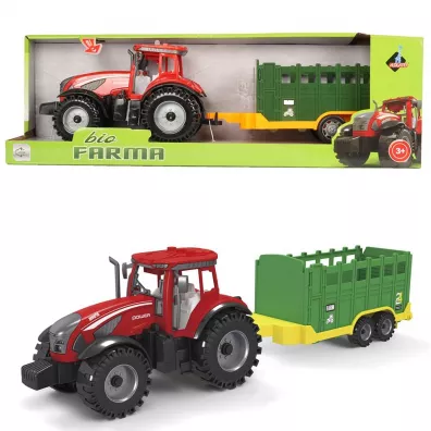 Traktor z zielon� przyczep� Askato