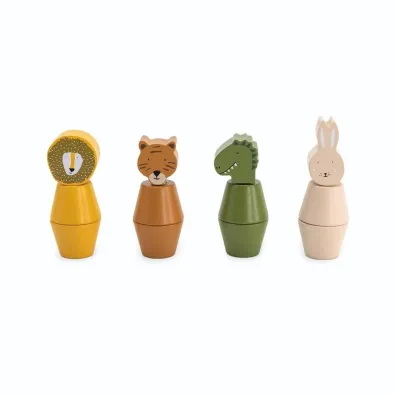 Drewniane zwierz�tka skr�cane figurki Trixie Baby