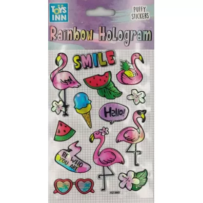Stnux Naklejki rainbow hologram - Smile