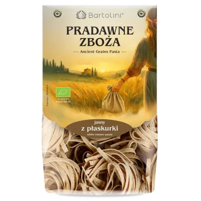 Bartolini Makaron z p�askurki jasny - gniazda (Tagliatelle) (uszkodzone opakowanie) 250 g Bio