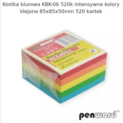 Penword Kostka biurowa mix 85x85x50mm 520 kartek