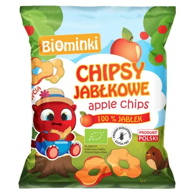 Biominki Chipsy jab�kowe bezglutenowe 40 g Bio