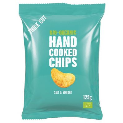 Trafo Chipsy ziemniaczane cienko krojone o smaku soli i octu 125 g Bio
