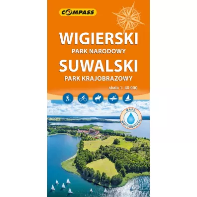 Wigierski Park Narodowy. Suwalski Park Krajobrazowy mapa laminowana skala 1 : 40 000