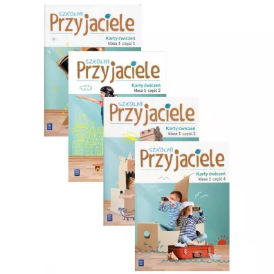 Szkolni przyjaciele. Edukacja wczesnoszkolna. Karty �wicze�. Cz�� 1-4. Klasa 1 - Irena Zarzycka, Jadwiga Hanisz, Kinga Preibisz-Wala, Ewa  Schumacher