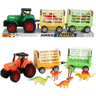 Traktor z przyczep� i dinozaurami Trifox