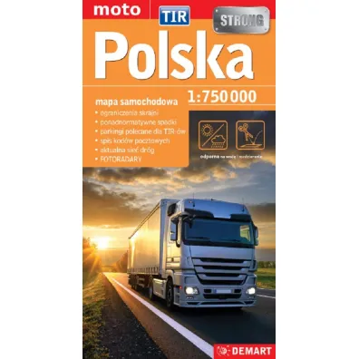 Polska TIR 1:750 000. Mapa samochodowa