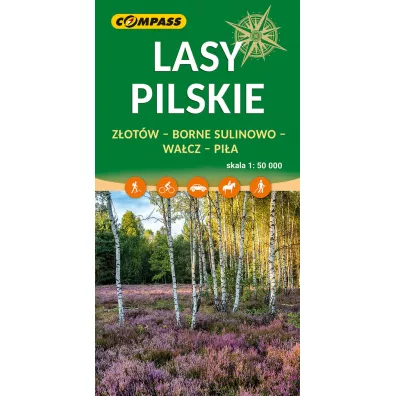 Lasy Pilskie Z�ot�w - Borne Sulinowo - Wa�cz - Pi�a mapa skala 1 : 50 000