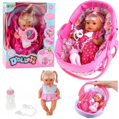 Lalka bobas w noside�ku plus akcesoria LeanToys