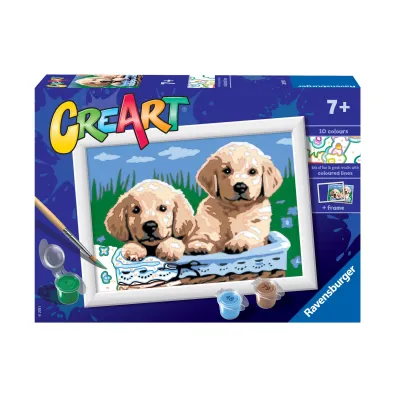 Malowanie po numerach CreArt - Szczeniaczki Ravensburger