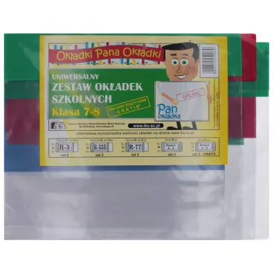 Ok�adka szkolna klasa 7-8 kpl8szt  2gratis IKS IKS KL 7-8