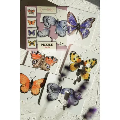Puzzle 4 el. Motyle Mama Maluje