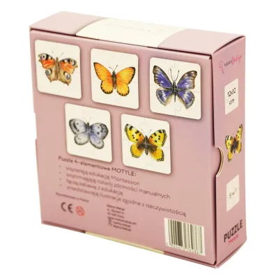 Puzzle 4 el. Motyle Mama Maluje