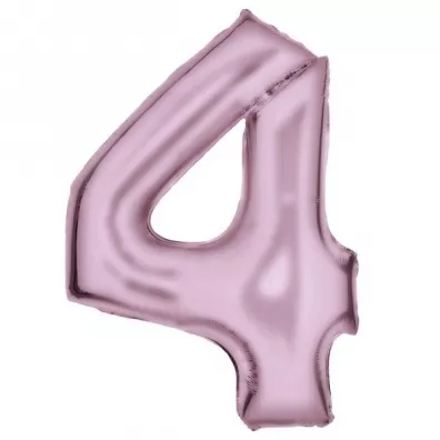 Amscan Balon foliowy cyfra 4 satynowa pastelowy r� 86cm