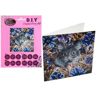 Diamentowa mozika Koty i kwiaty 18x18cm Pro Kids