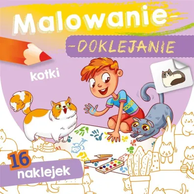 Ksi��eczka 15X15 cm Malowanie-doklejanie. Kotki  Naklejki SKRZAT 071320