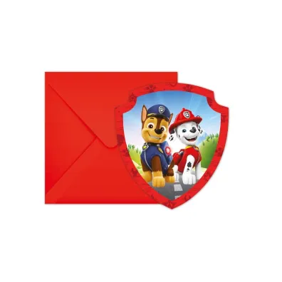 Procos Zaproszenia z kopertami Paw Patrol 6 szt.