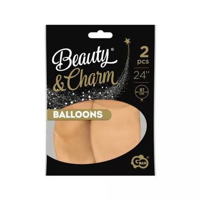 Godan Balony Beauty&Charm pastelowe cieliste 61cm