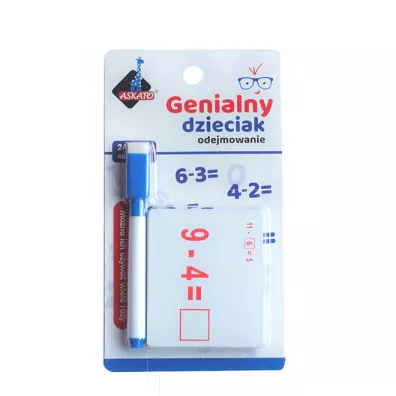 Genialny dzieciak. Fiszki arytmetyczne odejmowanie Askato