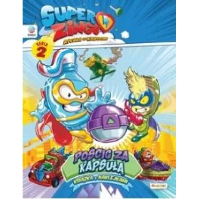 Po�cig za kapsu��. Ksi��ka z naklejkami + figurka