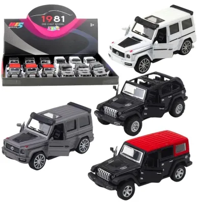Suv terenowy metalowy nap�d pull-back MIX LeanToys