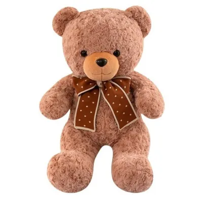 Maskotka przytulanka mi� z kokardk� 45cm LeanToys