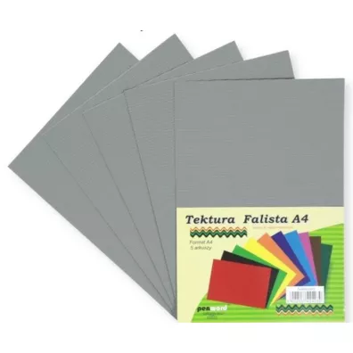 Penword Tektura A4 falista jasnoszara 5 szt.