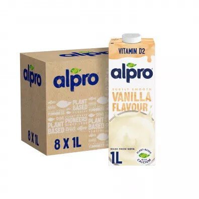Alpro Napj Sojowy o smaku waniliowym z wapniem i witaminami Zgrzewka 8 x 1 l