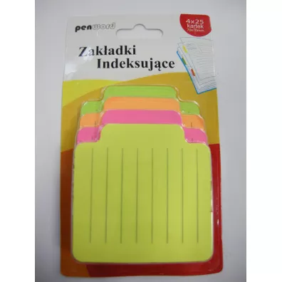 Polsirhurt Zak�adki indeksuj�ce papierowe 70x70 mm 4 kolory