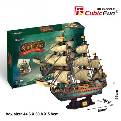 Puzzle 3D 248 el. aglowiec San Felipe XL Cubic Fun
